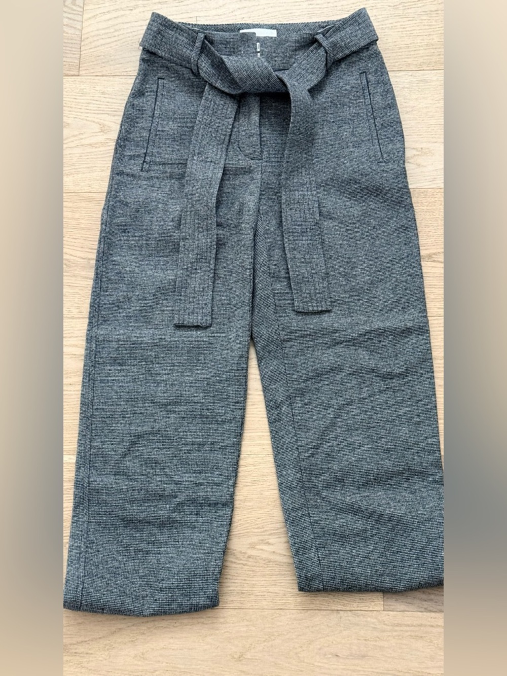 Wilfred Gray Knit Pull-On Pants with Tie Waist